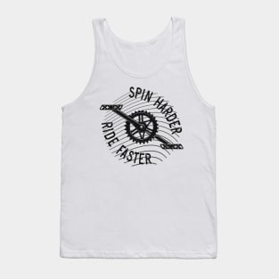 Spin Harder Ride Faster Cycling Funny Tank Top